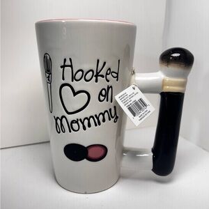 Makeup Brush Mug Hooked on Mommy'